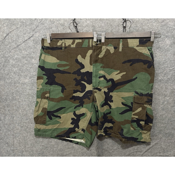 Propper Camo Cargo Shorts Mens XXL Green Woodland‎ Combat Tactical - Picture 1 of 10